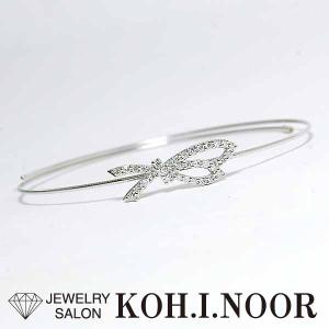 ダイヤモンド 0.27ct プラチナ PT900 PT850 バングル リボン｜kohinoor1945