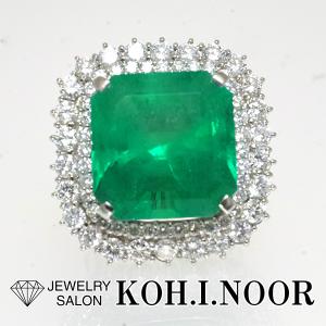 エメラルド 30.10ct ダイヤモンド 4.30ct プラチナ Pt900 リング 11.5号