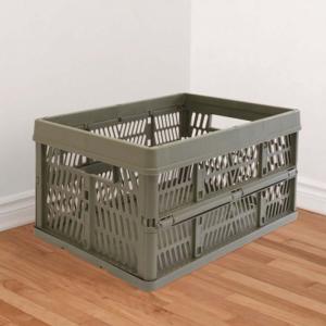 コーナン オリジナル LIFELEX 折りたたみコンテナ ハーフ グレー