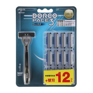 LIFELEX×DORCO トリマー付き6枚刃替刃式カミソリ本体＋替刃12個付