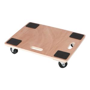 【ポイント3倍 8/15-8/16】台車 木製平台車 中 45cmx60cm 耐荷重80kg コンパクト キャスター付き 軽量 タイヤ 大きめ 軽い ホームキャリー 収納 家庭用