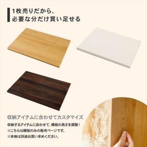 カラーボックス 追加棚板 可動棚専用 オーク ...の詳細画像2