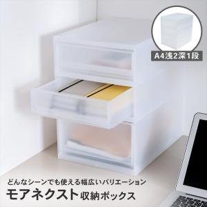 デスクトレイ 収納ボックス A4 深型 4段 クリア 小物収納ケース