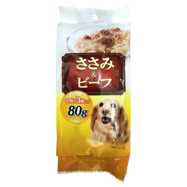 コーナン オリジナル LIFELEX ささみパウチ ささみ＆ビーフ ドッグフード ウェットフード ペ...