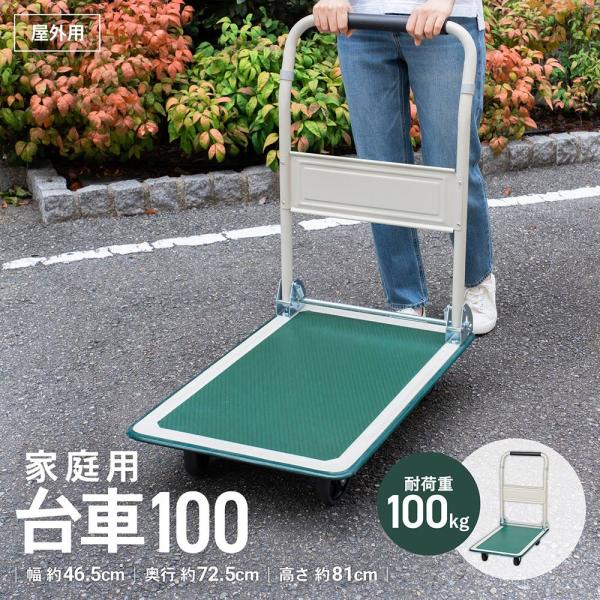 【ポイント5倍 5/9(土)〜】台車 家庭用 耐荷重100kg 運搬用 手押し台車 折りたたみ 折り...