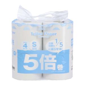 トイレットペーパー トイレ ペーパー 再生紙 シングル 5倍巻 大容量 超長巻 長尺 １ロールで５ロール分 250m 4ロールセット 無香料 LIFELEX コーナン