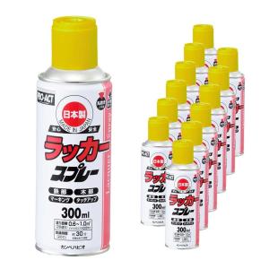 ラッカースプレー 黒 ブラック 300ml×12本セット 速乾 つや消し