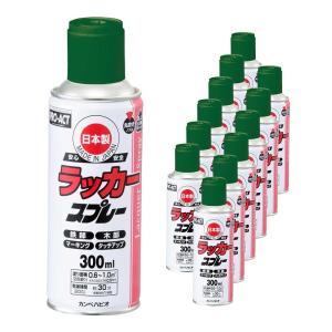 ラッカースプレー 黒 ブラック 300ml×12本セット 速乾 つや消し