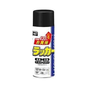 コーナン オリジナル PROACT お買得ラッカースプレー　420ML　つや消し黒　×24本セット｜kohnan-eshop