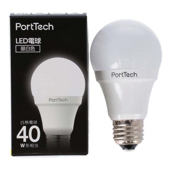 ◆コーナン オリジナル PortTech LED電球広配光40W相当 昼白色 PA40N26