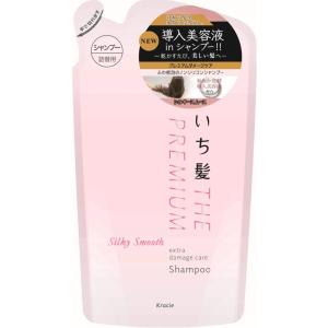 【ポイント3倍 8/22-8/25】クラシエ いち髪 THE PREMIUM エクストラダメージケアシャンプー（シルキースムース） 詰替用 340ml 幅69×高さ203×奥69mm