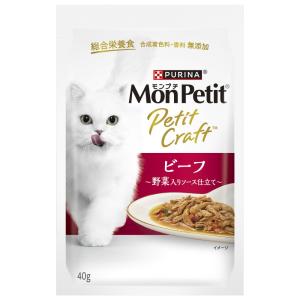 ネスレ日本 モンプチ　プチクラフト　ビーフ　野菜入りソース仕立て　４０ｇ