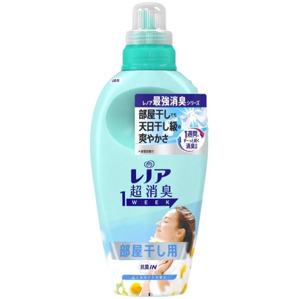 P&amp;G レノア超消臭1week 部屋干し用花とおひさまの香り本体 530mL 約幅106×高さ270...