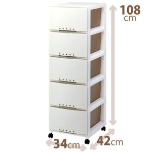 天馬 衣装ケース5段 チェスト 天馬（tenma) 木製天板ストッカー550