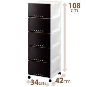 天馬 衣装ケース5段 チェスト 天馬（tenma) 木製天板ストッカー550