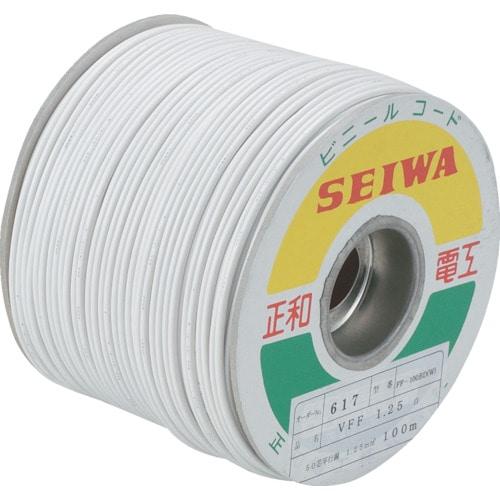 【メーカー直送T】正和電工　平行線　ＶＦＦビニールコード　１００ｍ　白　FF-100BD　W