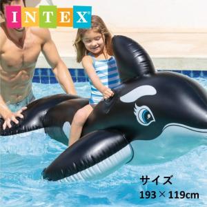 インテックス フロート シャチ ブラック ホエールライドオン 58561 幅