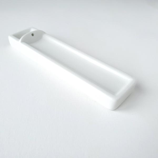 香彩堂 ロング香皿 乳白