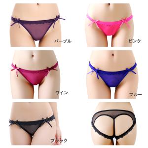 Tバック ショーツ 下着 レディース シースル...の詳細画像1