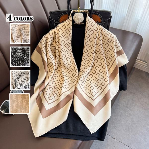 スカーフ 大判 正方形 ストール プレゼント ギフト レディース ネックスカーフ バンダナ スカーフ...