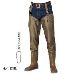 水中長靴 HANSHIN W-77 カーキ (フェルト底) 25cm 26cm 27cm