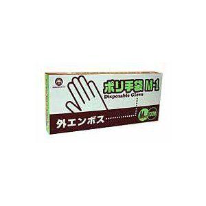 ポリ手袋　外エンボスタイプ M-1 100枚x30小箱　福助工業　使い捨て