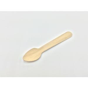 使い捨て デザート 木製スプーン95mm 10...の詳細画像1