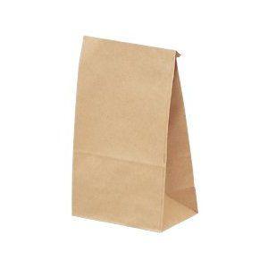 角底袋　未晒無地　No.6 500枚 150x90x280mm　紙袋　業務用　テイクアウト