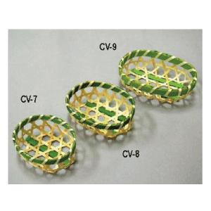ミニ竹かご　CV-7 緑 7x5.5xH3cm　40個