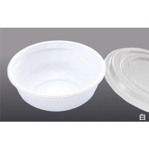 発泡PSP どんぶり　容器　＃170　白　本体フタセット　25個