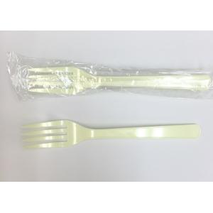 使い捨て プラスチックフォーク アイボリー 160mm 単袋入