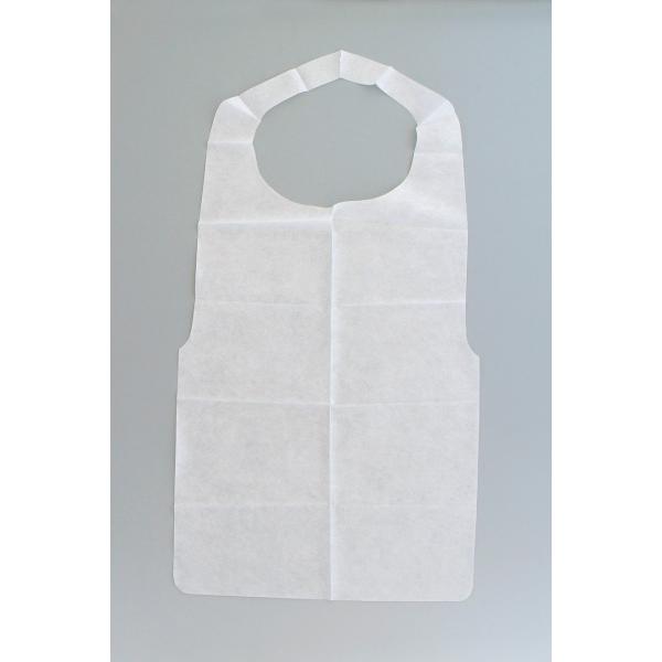 不織布　紙エプロン 白 100枚　業務用 使い捨て