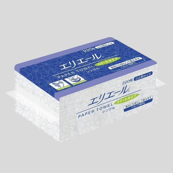 大王製紙 ペーパータオル　エリエール　スマートタイプ　シングル　小小判 220枚 703367　業務...