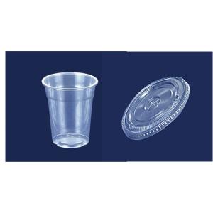 フジ　PET プラカップ 20オンス 600cc 本体＋　平 フタセット 100個 クリアカップ 業...
