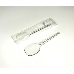プラスチックスプーン 10cm 透明　単袋入 500本　デザートスプーン