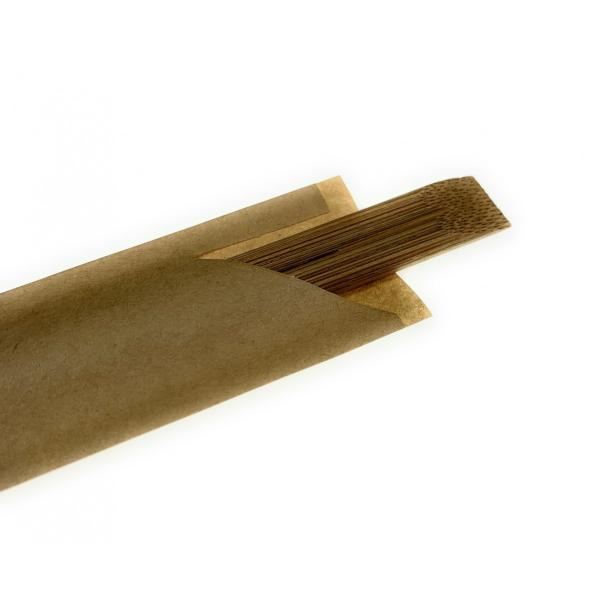 割り箸　すす（炭化）竹削箸 21cm 箸袋　中袋　未晒し ナチュラル　袋入り 500膳　日本国内加工...