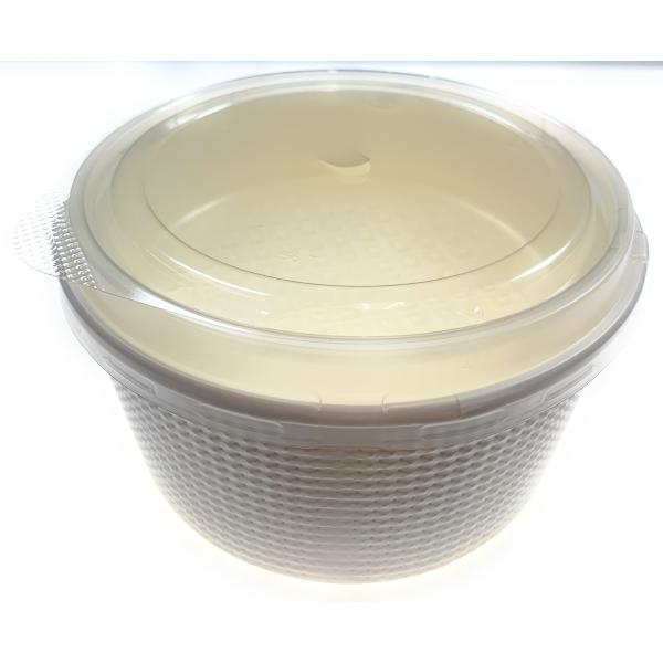 紙容器　白無地　700ml　本体＋中皿+フタセット　60セット SMP-700E　断熱性エンボス　レ...