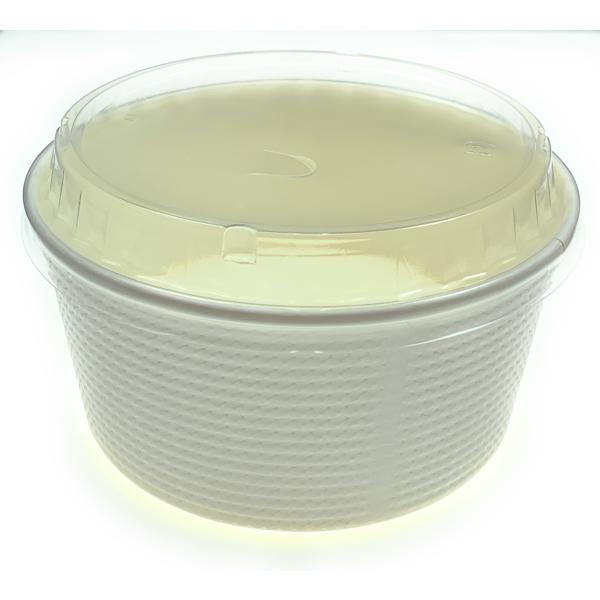 紙容器　白無地　700ml　本体+フタセット　90セット SMP-700E　断熱性エンボス　レンジ対...