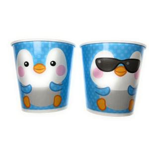 かき氷カップ 紙コップ 14オンス 403ml オカメペンギン　200個 SM-400PP 業務用　紙製｜koins