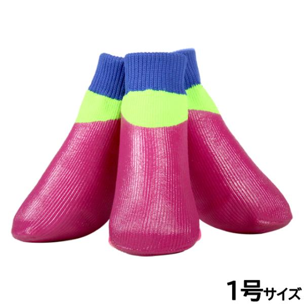 アライブ L'ange わんPAWプロテクト ベーシック 1号 パープル 犬用 ブーツ 靴 靴下 ス...