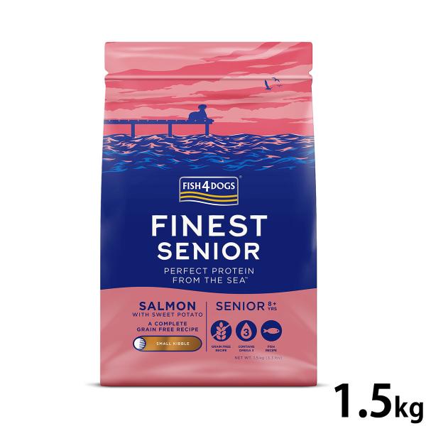 フィッシュ4ドッグ ドッグフード ファイネスト サーモン シニア小粒 1.5kg 無添加 ドッグフー...