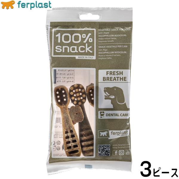 ファープラスト 犬用おやつ ベジタリアンデンタルスナック トゥースブラシ アスコフィラン M 3ピー...
