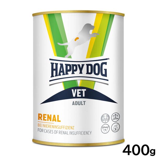 ハッピードッグ ドッグフード 犬療法食 リーナル（腎臓ケア）ウェット缶 400g