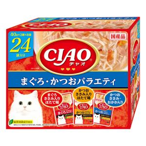 いなば CIAO パウチ まぐろ・かつおバラエティ 猫用 40g×24袋｜koji