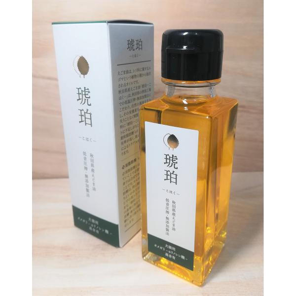 komachi-na- （こまちな） 国産 無添加 秋田県産えごま油 琥珀-こはく- 95ml