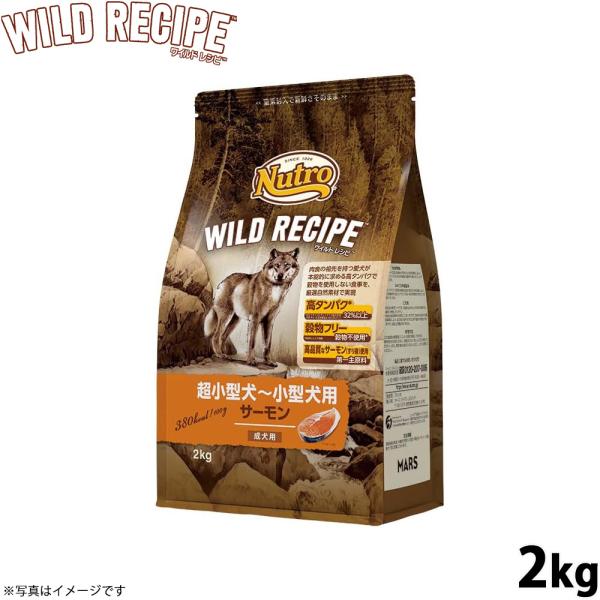 ニュートロ ワイルドレシピ 超小型犬〜小型犬用 成犬用 サーモン 2kg（穀物不使用 無添加）