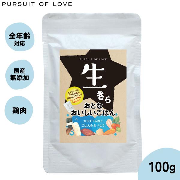 パシュートオブラブ ドッグフード 生きら おとなおいしいごはん 100g 無添加 レトルト ウェット...