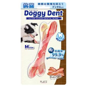 PLATZ ドギーデント ベーコン M 犬 おもちゃ 骨型 噛む デンタルトイ ラバー 銀イオン 抗菌｜koji