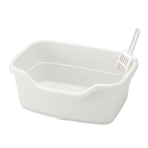 リッチェル Richell ラプレ ネコトイレ 深型40 ホワイト 猫 トイレ本体 カバーなし フル...