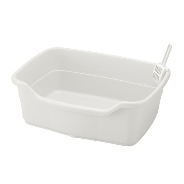 リッチェル Richell ラプレ ネコトイレ 深型60 ホワイト 猫 トイレ本体 カバーなし フル...